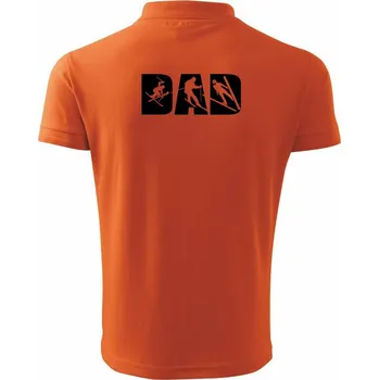 Pánská košile Ski dad - Polokošile pánská Pique Polo 203 - 2XL ( Oranžová )
