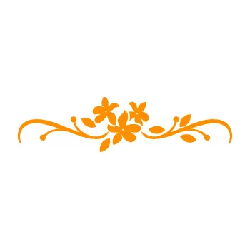 Samolepící dekorace Květina dekor 022 (06 - oranžová) SAMOLEPKA NA AUTO, NÁLEPKA, FÓLIE, POLEP, TUNING, VLASTNÍ TEXT, TISK, AUTOSAMOLEPKY.cz, POLEPY, OBRÁZEK, LOGO, 3D STICKERS