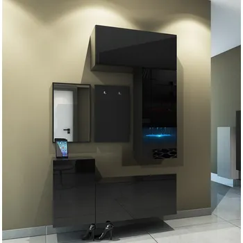 Předsíňová stěna Ral Předsíňová stěna MIA 3 - Černý lesk