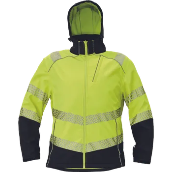 pracovní bunda Cerva KNOXFIELD PROFI HI-VIS Reflexní softshellová bunda žlutá / černá 2XL 0301054370005