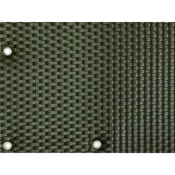 balkonová zástěna Umělý ratan - metráž, zelený RD12, výška 1,5m s oky (Stínící rohož z technoratanu)