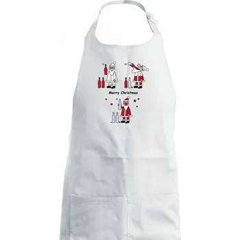 Kuchyňská zástěra Proč je Santa červený (Hana-creative) - Dámská zástěra na vaření - Univerzální velikost ( Bílá )