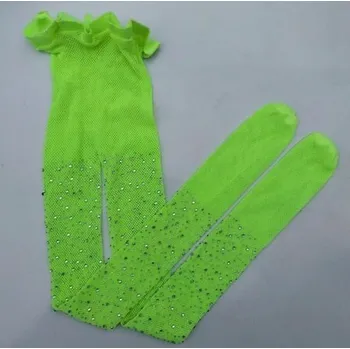 Síťované punčocháče s třpytivými kamínky Barva: Žlutá