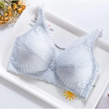 Těhotenská podprsenka Kojící podprsenka bez kostic Barva: modrá, Velikost: 44