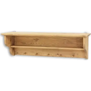 Komoda Rustikální police CORDOBA COS11 s věšáky Barevné provedení: Tmavý vosk K02