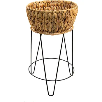 Stojan na květiny Stojan na květiny s květináčem z vodního hyacintu - Ø 28*53 cm