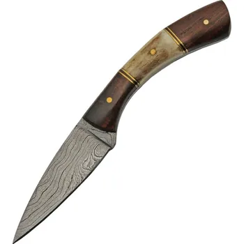 lovecký nůž Damascus Curved Stag