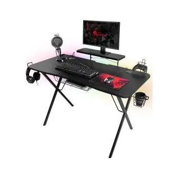 Genesis Holm 300 RGB - herní stůl s RGB podsvícením, 3xUSB 3.0, bezdrátová nabíječka mobilů