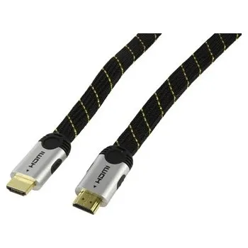 Video kabel Valueline Plochý kabel HDMI 1.3 1,5m - High Quality Gold/Alu/Nylon (CABLE-5501-1.5)