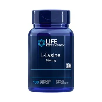 Life Extension L-Lysine Doplněk stravy pro zdravou dusíkovou rovnováhu 100 ks, kapsle, 620 mg