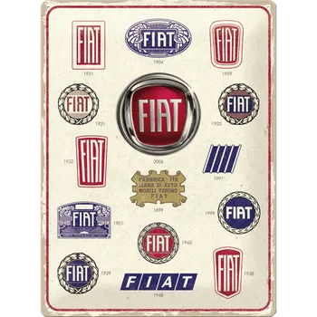 Plechová cedule Nostalgic Art Fiat Logo Evolution 30 x 40 cm