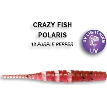 Umělá nástraha Crazy Fish gumová nástraha Polaris 4,5cm - Purple Pepper