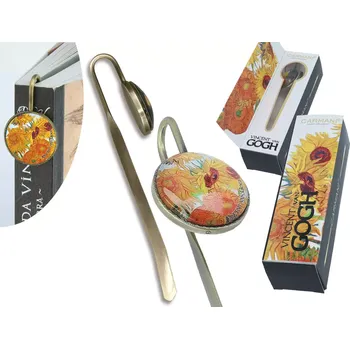 Zarážka na knihu Carmani® Carmani - Záložka do knihy V. Van Gogh, Slunečnice - 14,5*4,5*3 cm