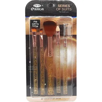 Kosmetický štětec Exmon Sada štětců na make-up 5ks Barva: zlatá