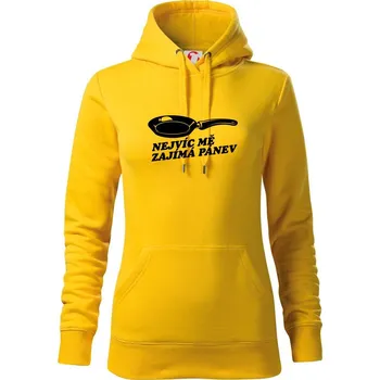 Dámská mikina Nejvíc mě zajímá pánev - Mikina dámská Cape s kapucí - XS ( Žlutá )