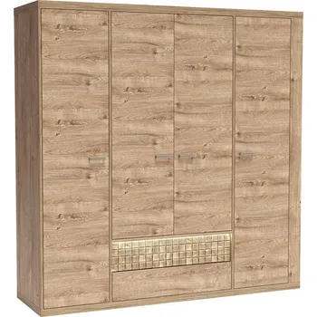 Šatní skříň Natural - šatní skříň N3 - 195,5 cm - dub ribbeck