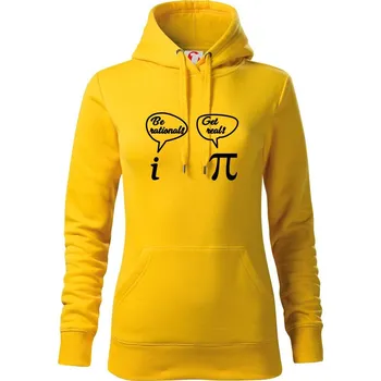 Dámská mikina Be rational! Get real! - Mikina dámská Cape s kapucí - S ( Žlutá )
