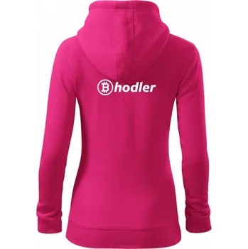 Dámská mikina Hodler - Dámská mikina trendy zipper s kapucí - 2XL ( Purpurová )