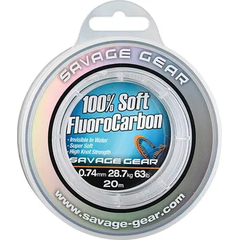 Savage Gear 100% Soft Fluorocarbon 0,17mm - 0,49mm 50m Průměr-Nosnost: 0,17mm