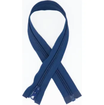 Zip YKK Zip spirálový dělitelný 65cm tm. modrá