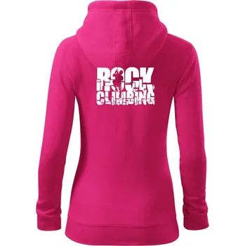 Dámská mikina Rock climbing - Dámská mikina trendy zipper s kapucí - XL ( Purpurová )
