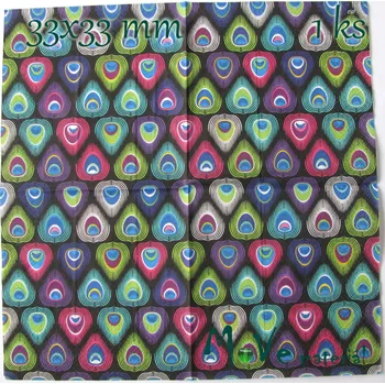 Papírový ubrousek Ubrousek na decoupage 33 x 33cm 1ks, paví