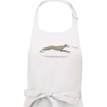 Kuchyňská zástěra Vintage Greyhound - Dámská zástěra na vaření - Univerzální velikost ( Bílá )