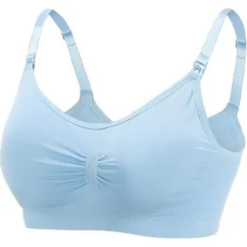 Těhotenská podprsenka Kojící podprsenka bez kostic Barva: modrá, Velikost: M