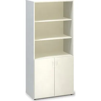 Nábytek Kancelářská skříň Pro Office 80x47x178 cm 2M dveře dole Barva: Bílá + doprava ZDARMA