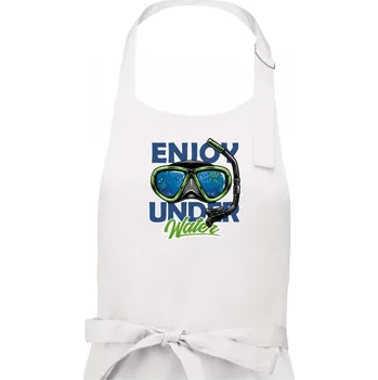 Kuchyňská zástěra Enjoy Under Water - Dámská zástěra na vaření - Univerzální velikost ( Bílá )
