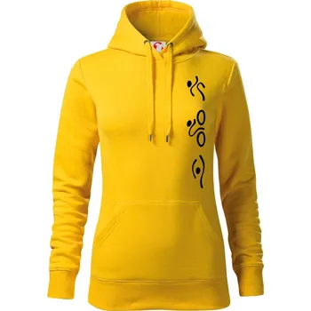 Dámská mikina Triathlon na výšku - Mikina dámská Cape s kapucí - XL ( Žlutá )