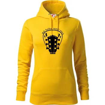 Dámská mikina Má holka tančí rock - Mikina dámská Cape s kapucí - 2XL ( Žlutá )