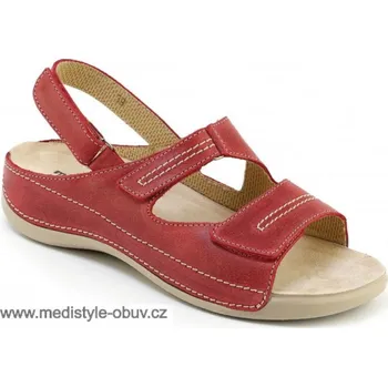 Dámská zdravotní obuv MEDISTYLE ŠÁRKA LŠ-V25 sandál červený, červená - 41
