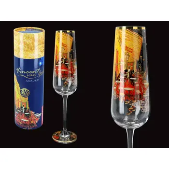 Sklenice Carmani® Carmani - Sklenice na víno V. van Gogh, Terasa noční kavárny v dárkovém balení - 300 ml