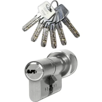 Vložka do dveří Bezpečnostní vložka EURO XStar s koulí - třída 4 30/35 matný nikl koule na kratší straně koule