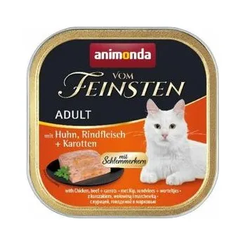 Krmivo pro kočku 6ks Paštika ANIMONDA Vom Feinsten CORE kuřecí, hovězí maso + mrkev pro kočky 100g