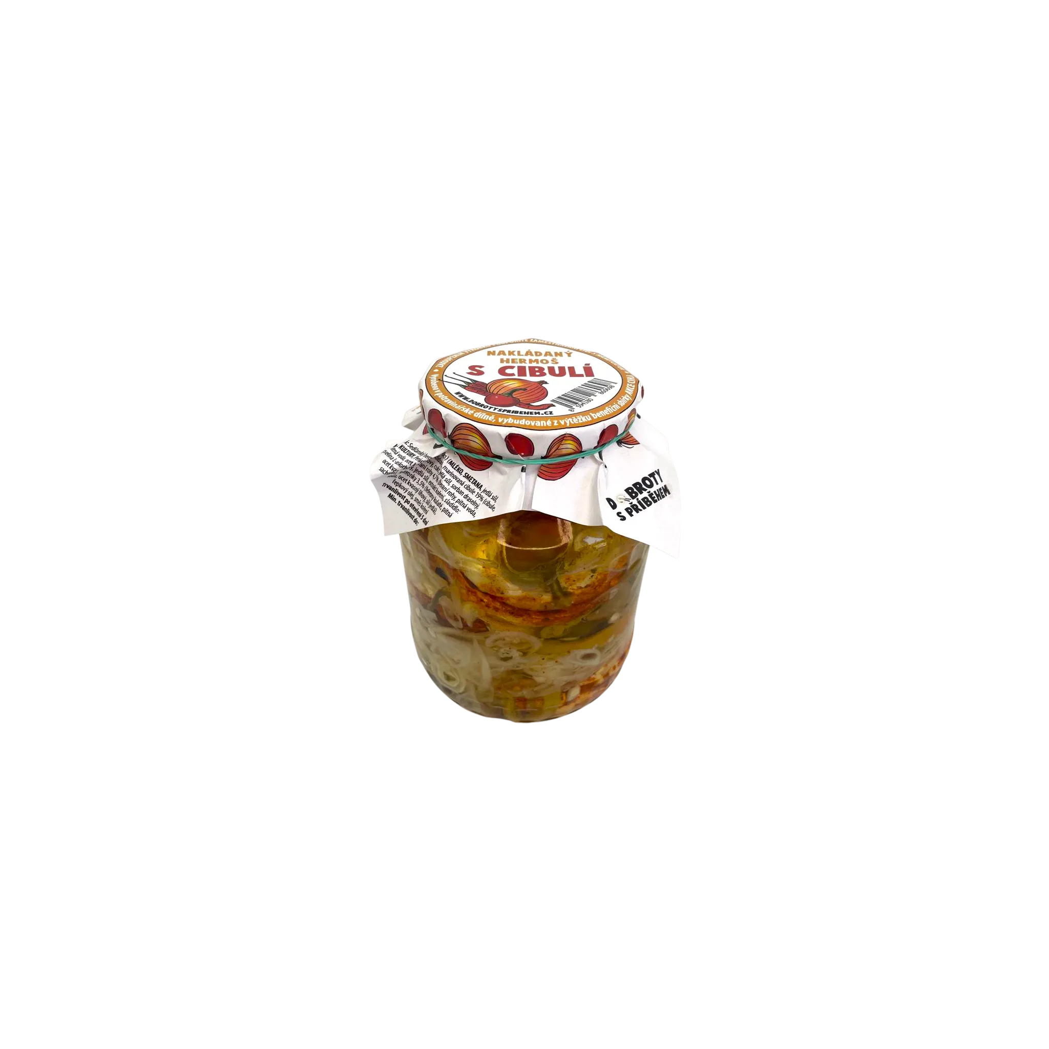 Fotografie 1 - Nakládaný sýr DOBROTY S PŘÍBĚHEM Nakládaný hermelín s cibulí 1550 g