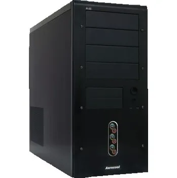 PC skříň AEROCOOL R55 Black (w/LCD diplay) (EN52177)