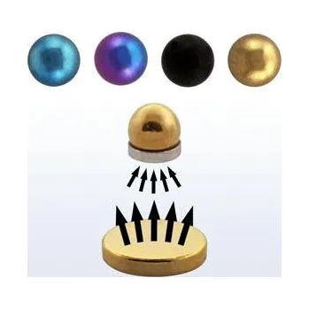 Piercing Piercingate Falešný piercing - magnetický PFA00173 - Barva/Motiv: Světle modrá