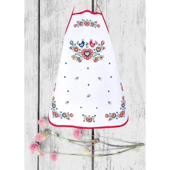 Kuchyňská zástěra Zástěra kuchyňská, Folklor, červená