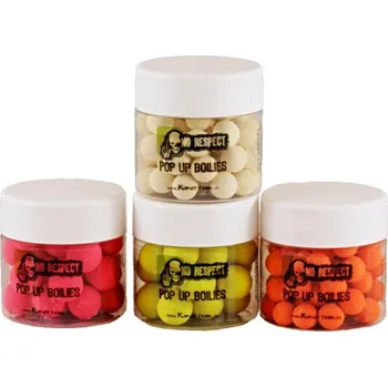 Boilies NO RESPECT Pop-up 45g/15mm Příchuť: Asafoetida (tmavá)