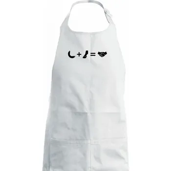 Kuchyňská zástěra Jelito kopyto platí to - Dětská zástěra na vaření - Univerzální velikost ( Bílá )