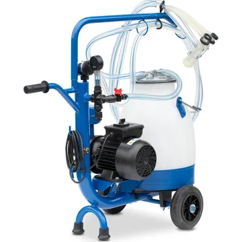 Mobilní dojící zařízení pro kozy s vozíkem a bezolejovou vývěvou 170 L/min