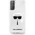 Pouzdro na mobilní telefon Karl Lagerfeld Head pro Samsung Galaxy S21+ transparentní