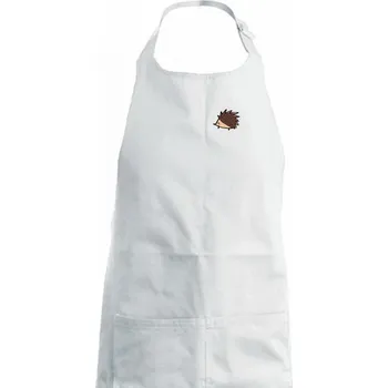Kuchyňská zástěra Ježek na prsu - Dámská zástěra na vaření - Univerzální velikost ( Bílá )
