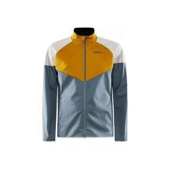 Pánská softshellová bunda CRAFT CORE Glide Block M modrá se žlutou 1909596-613500 L; Modrá bunda + DÁREK DLE VÝBĚRU!