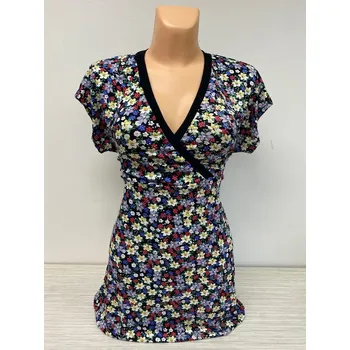 Halenka drobný vzor NIKINA, Barva Fialová, Velikost XXL52, Materiál 96% Viskoza 4% Lycra