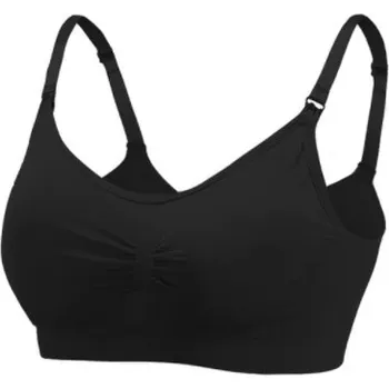 Těhotenská podprsenka Kojící podprsenka bez kostic Barva: Černá, Velikost: S