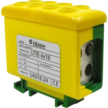 Rozvaděč ELEKTRO BEČOV Svorka UTB 4×16 žluto-zelená U4016.24
