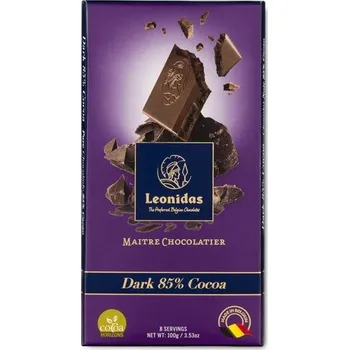 Čokoláda Leonidas Tabulka čokolády - Hořká 85% (belgická čokoláda cca 100g)